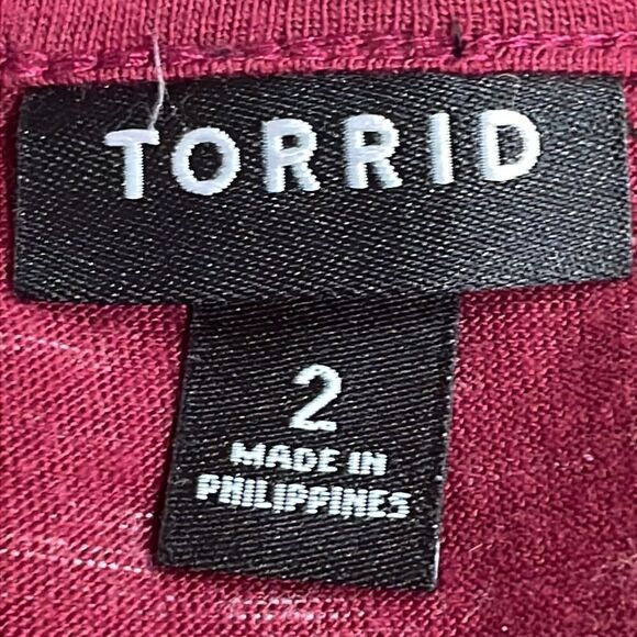 NWOT Torrid cranberry and white dress. Size 2 2X plus - Picture 7 of 9